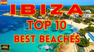 Ibiza Best Beaches - 4K Drone VLog - TOP 10 Beach Guide Video + Relaxing Music - Balearic Islands