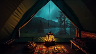 Fall Asleep in Minutes with a Beautiful Downpour Over the Tent and Powerful Thunder in the Woods