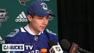 Quinn Hughes Meets the Media After Being Drafted 7th Overall by the Canucks (June 22, 2018)