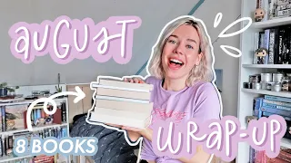 august wrap-up!! I READ 8 BOOKS?!?!! 😱