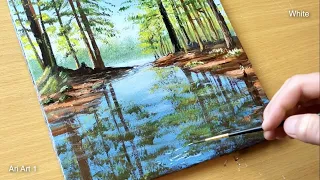 Easy Landscape Painting / Acrylic Painting for Beginners