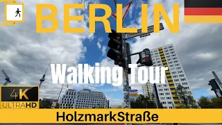 Walking in Berlin Holzmarkstraße (Berlin Friedrichshain) | Berlin【4K】Walking Tour | Germany