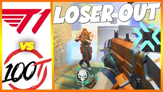 LOSER OUT! 100T vs T1 HIGHLIGHTS - VCT Challengers 3 NA VALORANT