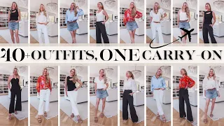 More Than 40 Outfits… Using ONLY 14 Pieces! (Summer Packing, Pack in Carry On, Travel Wardrobe)