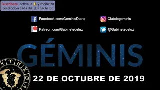 Horóscopo Diario - Géminis - 22 de Octubre de 2019