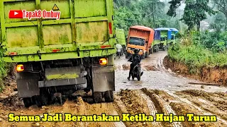 Hujan Jadi Bencana Bagi Driver Truck | Operator Excavator & Greder Berjuang Habis-habisan