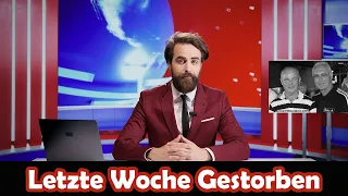 Trauer um verstorbene Berühmtheiten, die uns in der Woche vom 15.04. bis 21.04.2024 verlassen haben.