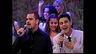 Junior, Zezé di Camargo e Luciano, Jerry Adriani no Domingão do Faustão 1999