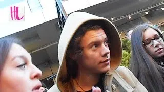Harry Styles Mobbed By Fans Outside His Hotel - EXCLUSIVE