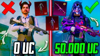 😱 ЭТО ЛУЧШАЯ ПРОКАЧКА АККАУНТА на 50000 UC В PUBG MOBILE! ВЫБИЛ ШУТ и ПРОКАЧАЛ M416 В ПУБГ МОБАЙЛ!