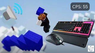 Drag Clicking and Keyboard Sounds ASMR w/ Handcam (Roblox BedWars)