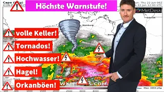 ES GEHT LOS! Alarmstufe LILA: Extreme Unwetter: Superzellen, Tornados, Orkanböen, Sturzfluten! Hitze