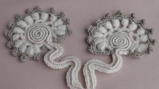 Мотив для ирландского кружева,вязаный на основе завитка улитки.Motive for Irish lace.