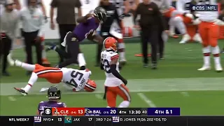 Lamar Jackson Lines up as RUNNING BACK & Gets FIRST DOWN 😳 | Ravens vs Browns Highlights