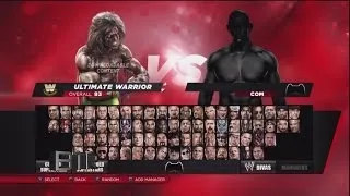 WWE 2K14 Character Select Screen Including All DLC Packs Roster