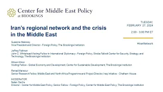 Iran’s regional network and the crisis in the Middle East