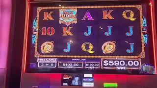 Sky Rider $100 Max Bet High Limit  Bonus Time!!! Choctaw Grant,Oklahoma