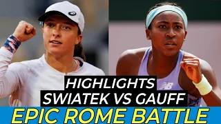 Iga Swiatek Outclass Play Vs Coco Gauff | Rome Epic Battle Highlights