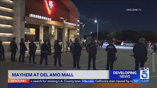 Police shut down streets near Torrance mall due to large crowd disturbance