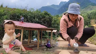 Full video: 100 days of a single mother building the foundation, erecting and roofing the house.