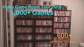 Video Game Room Tour 2018 - 600+ Sega Genesis Games (Retro Sunday)