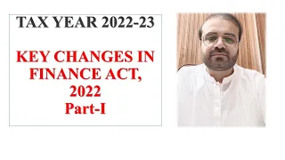 Key Changes in Finance Act, 2022 (Part-I)
