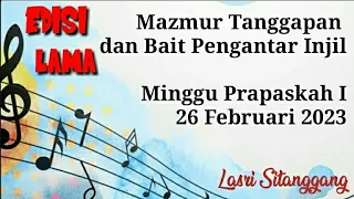 Mazmur Tanggapan -Minggu Prapaskah I - 26 Februari 2023 - EDISI LAMA-Lasri Sitanggang