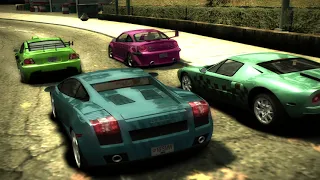 NFS Most Wanted 2005: JV's Circuit Showdown - Gallardo's Glory Run!