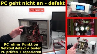 PC geht nicht an - defekt - ohne Funktion - PC reparieren - Reparatur - [4K Video]