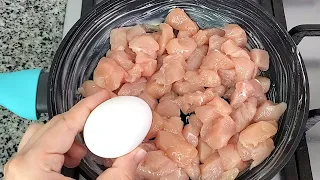 Cuando tengas 1 pechuga de pollo y huevos, haz esta deliciosa receta.