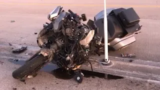 Raw: Liberty County deputy involved in motorcycle crash on I-10 Katy Freeway