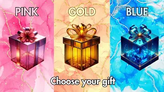 Choose your gift | Pink Vs Golden Vs Blue gift box challenge| #chooseyourgift   #giftbox  #challenge