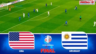 USA vs URUGUAY | COPA AMERICA 2024 FINAL | FULL MATCH ALL GOALS | PES GAMEPLAY PC [FL 24]