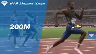 Noah Lyles takes the Men's 200m victory - IAAF Diamond League Shanghai 2017