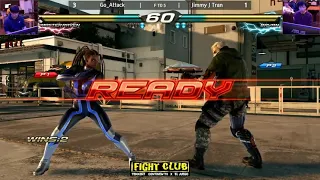 Tekken 7 Jimmy J Tran (Bryan) vs Go Attack (Master Raven). ft5. Fight Club