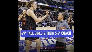 6'7"  Tall Girls Tower Over Their 5'4"  Short Coach