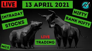 Live Intraday Trading on 13 April 2021 | Nifty Trend Today | Banknifty Live Intraday Strategy Today