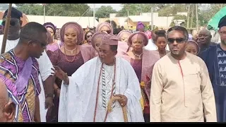 DOUBLE CELEBRATIONS! Alaafin Of Oyo Step With His 8 wives @80th Birthday & His Twins Naming Ceremony