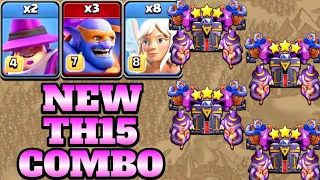 New Th15 Two Wardens Walk Attack With Supe Bowler & 8 Healer!! Th15 Attack Strategy (Clash of Clans)
