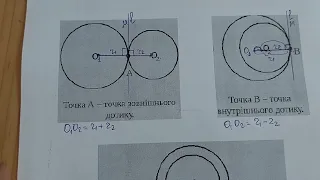 Взаємне розміщення кіл, 7 клас