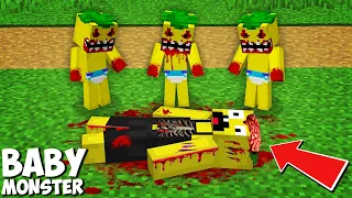 Why did MY CHILDS TURN INTO SCARY MONSTER AND KILL ME in Minecraft ? SCARY BABY MONSTER !