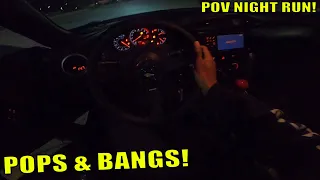 AGGRESSIVE Turbo FRS POV Night Drive! (LOUD EXHAUST)