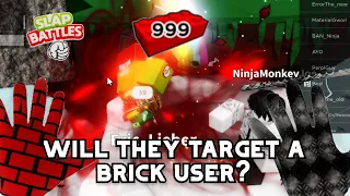Will they kill a Brick User at 999 Bricks? | Roblox Slap Battles