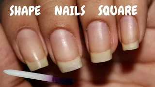 FILE/SHAPE YOUR NAILS *SQUARE* | GLASS NAIL FILE | ENAILDIARIES