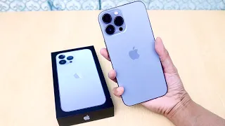 IPHONE 13 PRO MAX Sierra Blue 256gb Unboxing and Setup