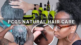 My PCOS Hair Loss NEW Hair Growth Regiment DERMA-ROLLING Regrowth for Thin Hair Esha Natural