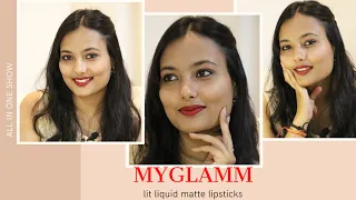 MYGLAMM Lit Liquid Matte Lipstick Review | DM Slide | CU46 | Instagrandstanding | Get Free Lipsticks