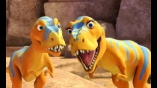 Поезд динозавров Бадди встречает тиранозавров Мультфильм про динозавров