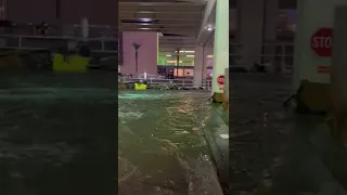 Parking Garage Floods Amid Heavy Rain in Las Vegas