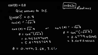 Solving Quadratic Trigonometric Equations